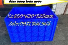 Thùng nhựa nguyên sinh có bánh xe, thùng nhựa đặc có 8 bánh xe