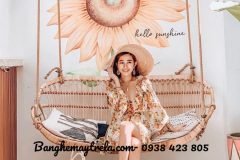 Ghế xích đu đôi mây tự nhiên