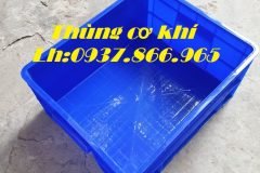 Thùng bít có nắp B8, bán khay công nghiệp tại Hà Nội, khay nhựa HPDE