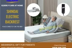 Tựa lưng điều khiển điện SHINDAI hỗ trợ nâng lưng hạ lưng bằng điều khiển