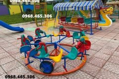 Đu quay mầm non, đu quay 5 con giống, mâm quay ngựa trẻ em