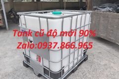 Bồn nhựa công nghiệp có khung, tank cũ, bồn nhựa màu trắng 1000l hàng mới