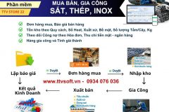 Phần mềm mua bán sắt, thép, inox