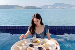 Khay nổi nhựa giả mây hồ bơi