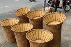 Bộ khay trưng trái cây mây nhựa
