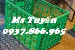Sọt ship hàng, thùng nhựa có 8 bánh xe, sọt công nghiệp, giá sọt có bánh xe