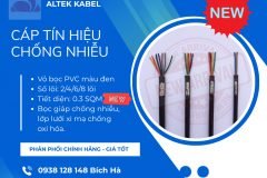 Cáp tín hiệu chống nhiễu Altek Kabel 0.3mm2 gồm 2/4/6/8 lõi