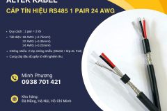 Cáp tín hiệu RS485 1 Pair 24AWG – Truyền tín hiệu ổn định Đà Nẵng, Huế,Bình Định