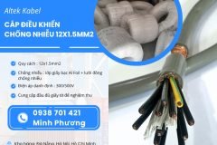 Cáp điều khiển chống nhiễu 12x1.5mm² chính hãng – Sẵn kho Đà Nẵng, Hồ Chí Minh