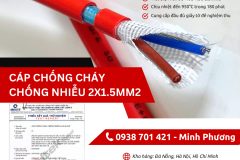 Cáp chống cháy chống nhiễu 2x1.5mm2 chính hãng Đà Nẵng, Hà Nội, Quảng Ngãi