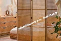 Bình phong mây tự nhiên lưới mắt cáo