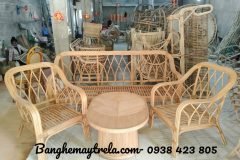 Bộ bàn ghế sofa mây tre đan tự nhiên