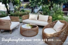 Bàn ghế sofa mây nhựa tổ yến