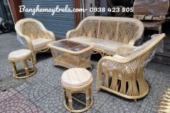 Bàn ghế sofa mây hiện đại