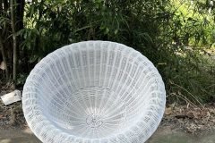 Ghế mây nhựa tròn ban công