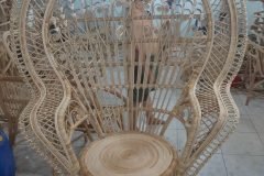 Ghế mây tự nhiên đuôi công trang trí