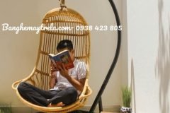 Ghế xích đu đơn mây tre
