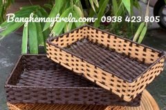 Khay mây nhựa chữ nhật