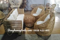 Sofa mây tự nhiên tay cuộn