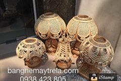 Đèn ngủ để bàn mây tre