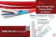 Cáp chống cháy 2x 1.5mm² GFT  