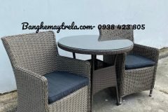 Bàn ghế ăn mây nhựa phòng bếp