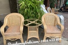 Ghế mây lưng mắt cáo