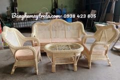 Bàn ghế sofa mây lưới mắt cáo
