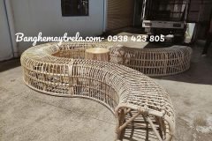 Băng ghế uốn mây tự nhiên