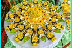 Mâm Cúng Mụ Cho Bé Tone Màu Vàng Tại Cần Thơ.