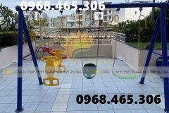 Xích đu treo mầm non, xích đu thuyền rồng sàn lắc cho mầm non