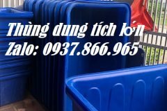 Thùng chữa nhật dung tích lớn, thùng tròn 1000l, thùng nhựa nuôi cá