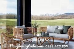Sofa mây tổ yến phòng khách hiện đại