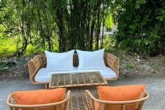 Bàn ghế giả mây sân vườn