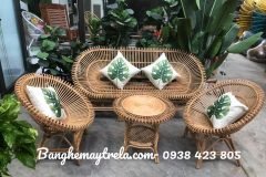 Bộ bàn ghế sen mây tự nhiên