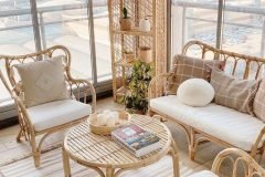 Sofa mây decor phòng khách