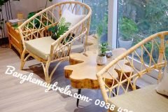 Ghế mây vuông đọc sách phòng ngủ