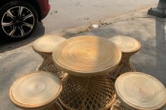 Ghế đôn tròn mây tre