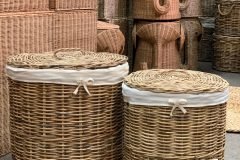Giỏ tròn mây tre đan tự nhiên