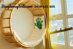 Xích đu mây tròn treo trần nhà