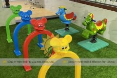 Hang chui tàu hỏa mầm non, hầm chui nhựa cú mèo cho bé mầm non