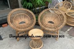 Ghế mây đơn hoa