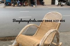 Ghế bập bênh mây tự nhiên đan kín