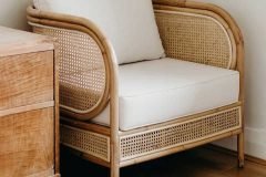 Ghế mây vuông mắt cáo