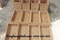 Khay đựng đồ chữ nhật giả mây