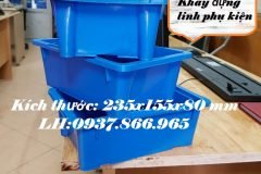 Khay nhựa nguyên sinh HPDE, khay phân loại phụ kiện trong nhà máy, khay nh