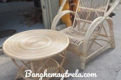 Bàn ghế mây uống trà thư giãn