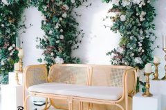 Ghế sofa mây vuông lưới mắt cáo