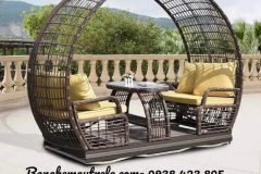 Bàn ghế chụp hình ngoài trời nhựa giả mây