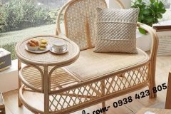 Set bàn ghế uống trà mây